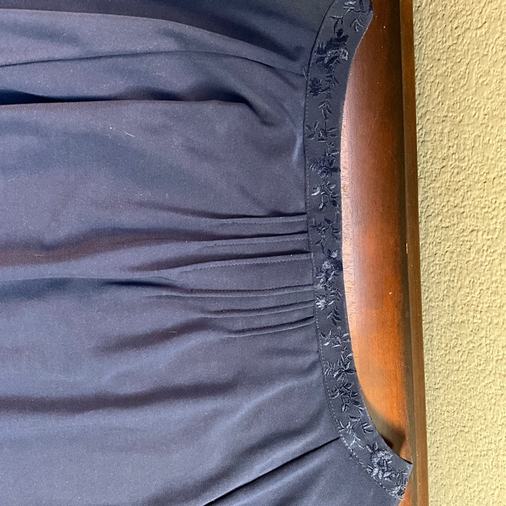 Dark Periwinkle, long sleeve slinky top from White House Black Market. Elegant. - Picture 7 of 9